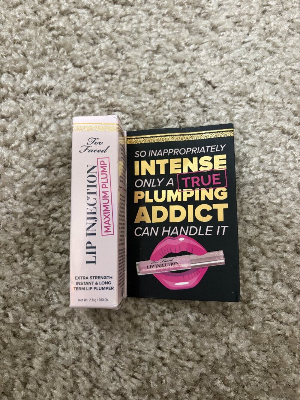 Too Faced Lip Injection Maximum Plump Lip Plumper Travel Size 2.8g New